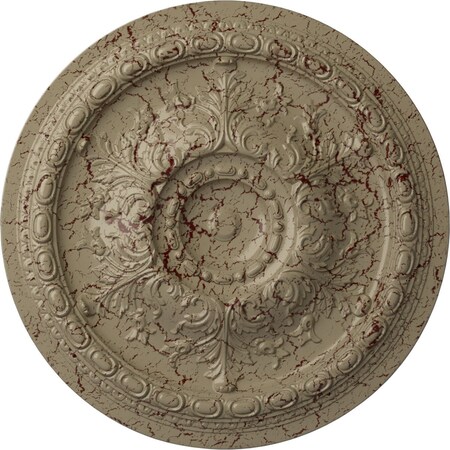 Ekena Millwork Oslo Ceiling Medallion (Fits Canopies up to 7 5/8"), 38 3/8"OD x 2 7/8"P, Gobi Desert Crackle CM38OSGDC